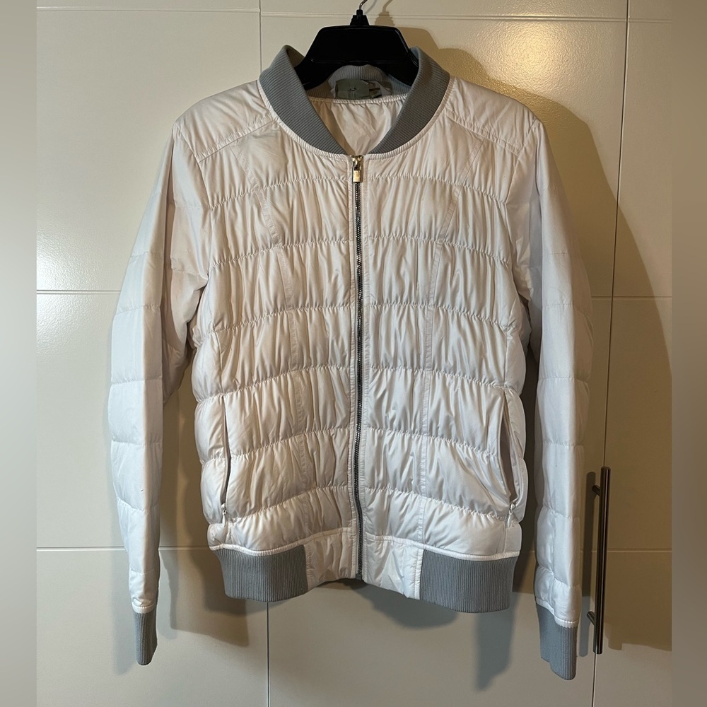 Athleta White Puffer Jacket Size L